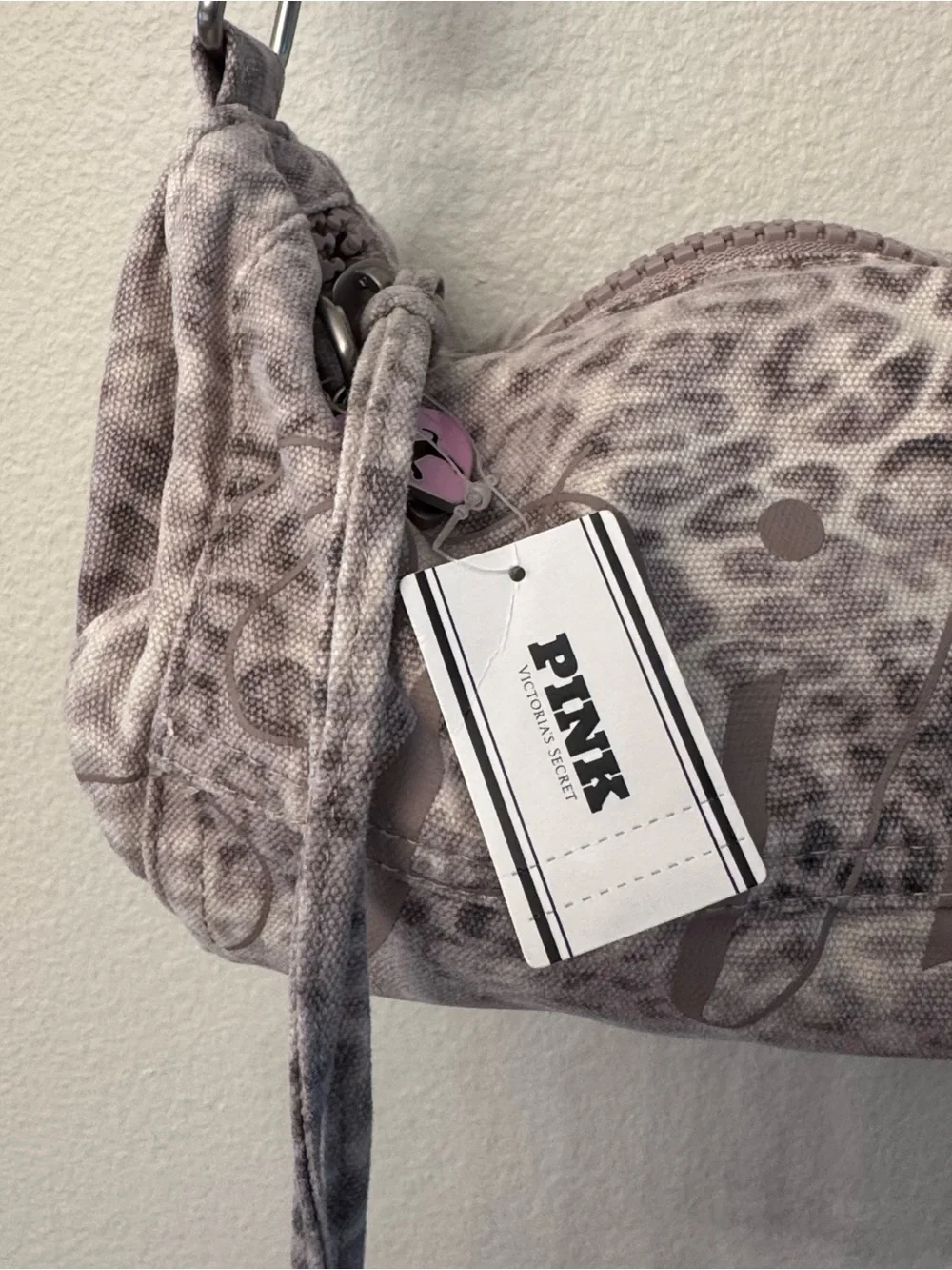 PINK Victoria's Secret Leo Haze Canvas Rolled Duffle Shoulder Bag NWT